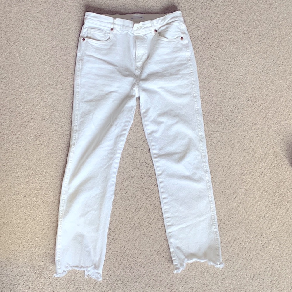 LOFT High Waist Straight Crop Jean 26 Petite